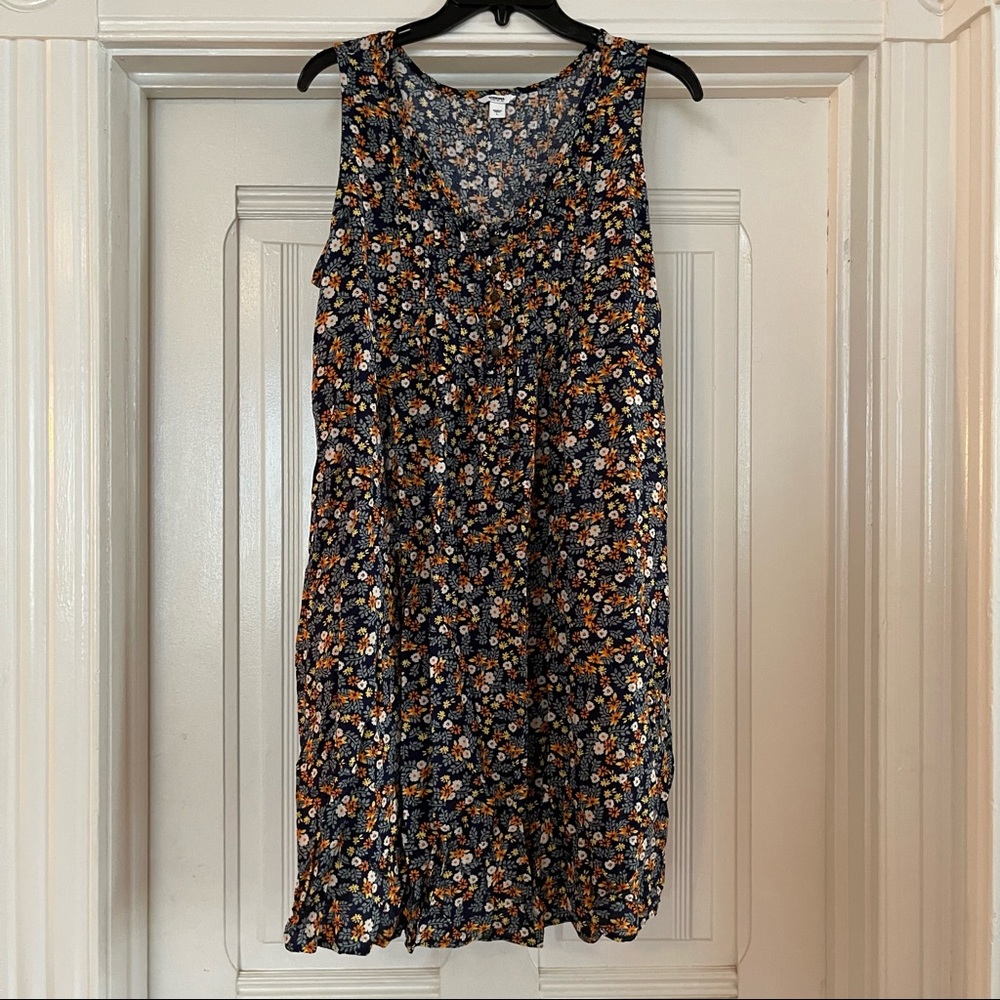 Sonoma Pleated Floral Sleeveless Sundress